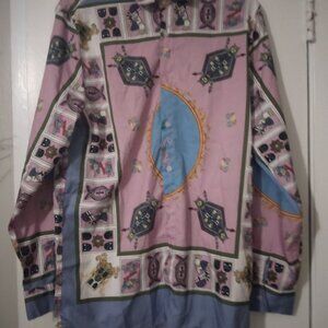 Fashion Nova men's long sleeves shirt multicolor size M